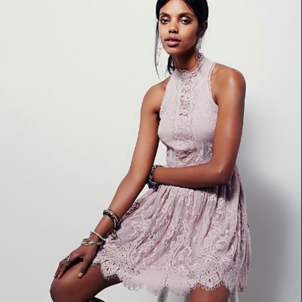 Free People White Lace Veruskha Dress